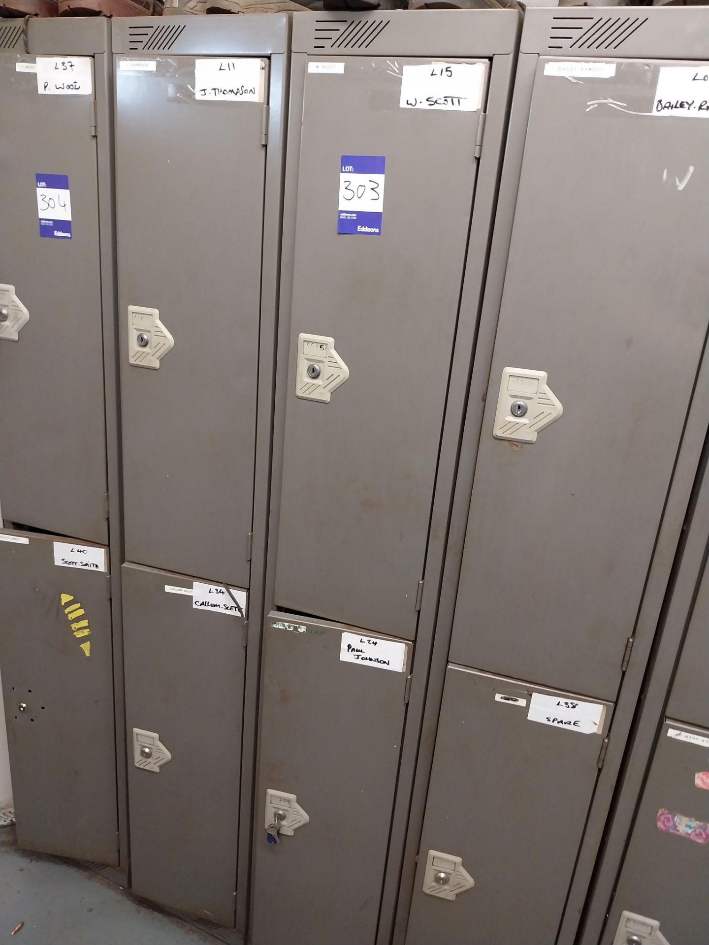 2 x Two door personnel lockers