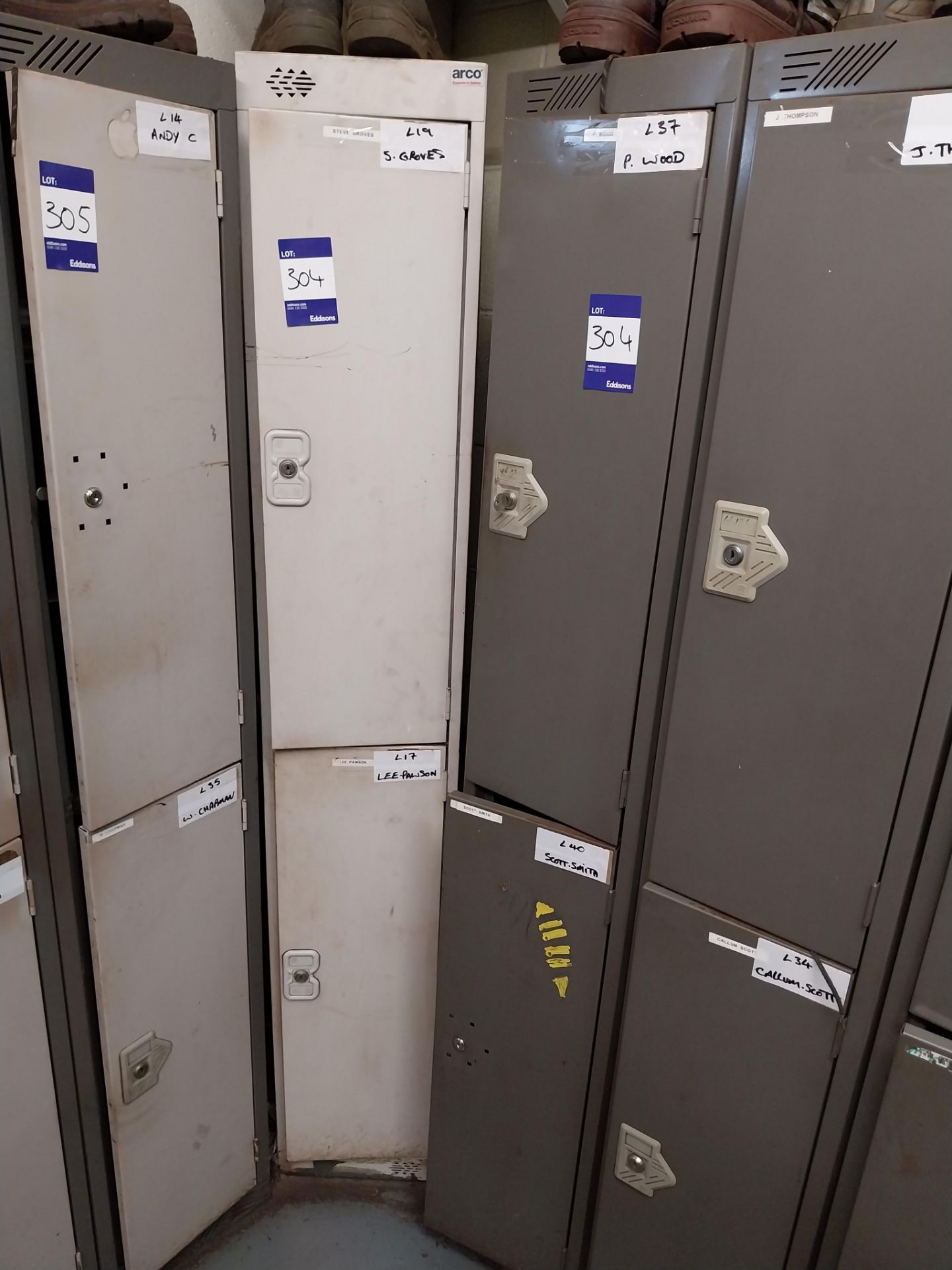 2 x Two door personnel lockers