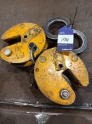 2 x plate lifting clamps 2000kg capacity