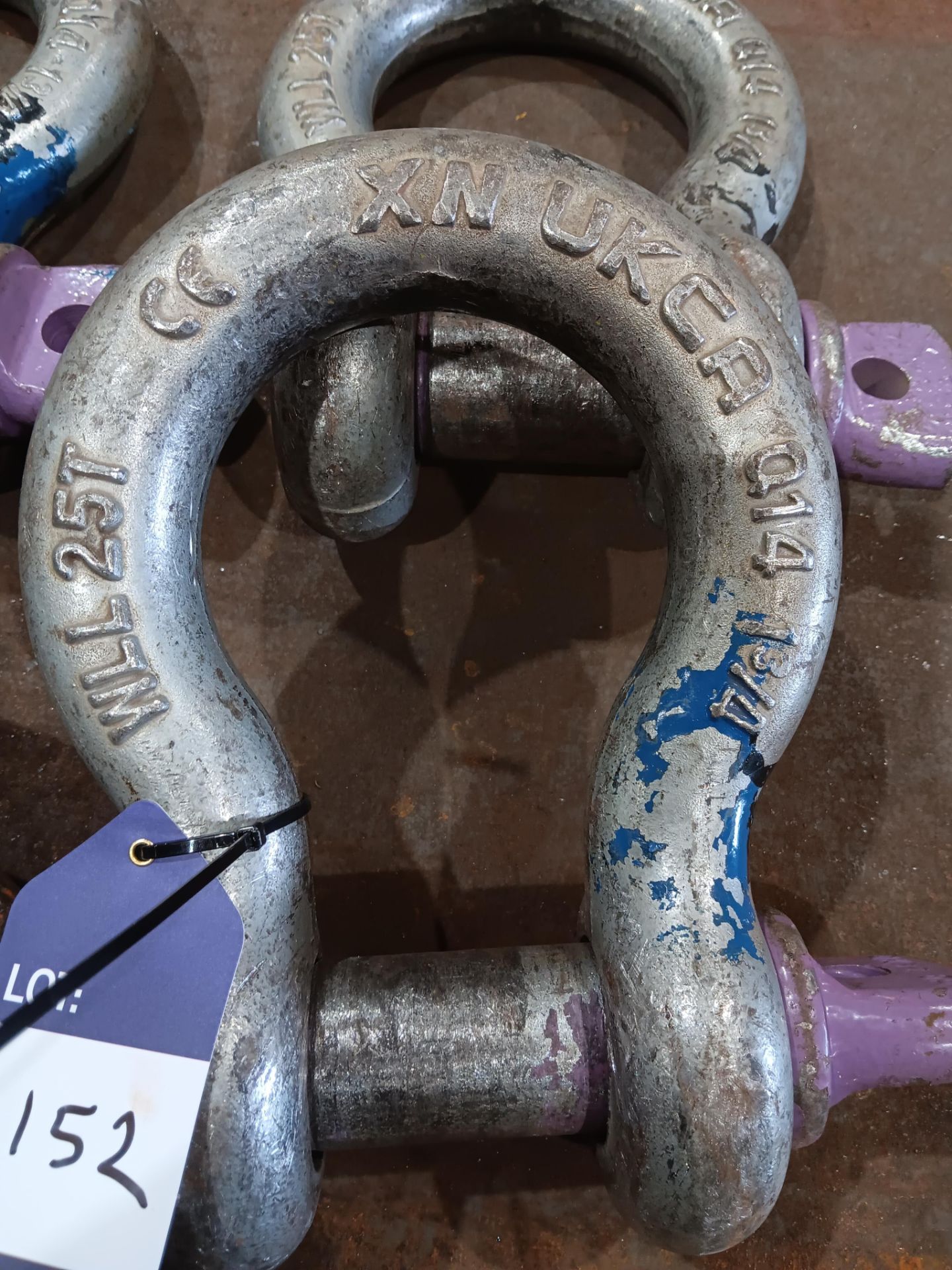 4 x XN lifting shackles WLL 25T and 2 x high capacity rings - Image 2 of 2