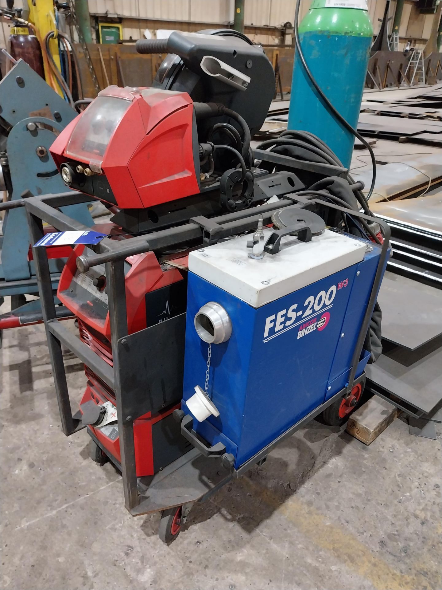 Fronius Transsteel 5000 Pulse mig welder with VR5000 wire feed, Binzel FES-200 W3 extractor ( - Image 2 of 9