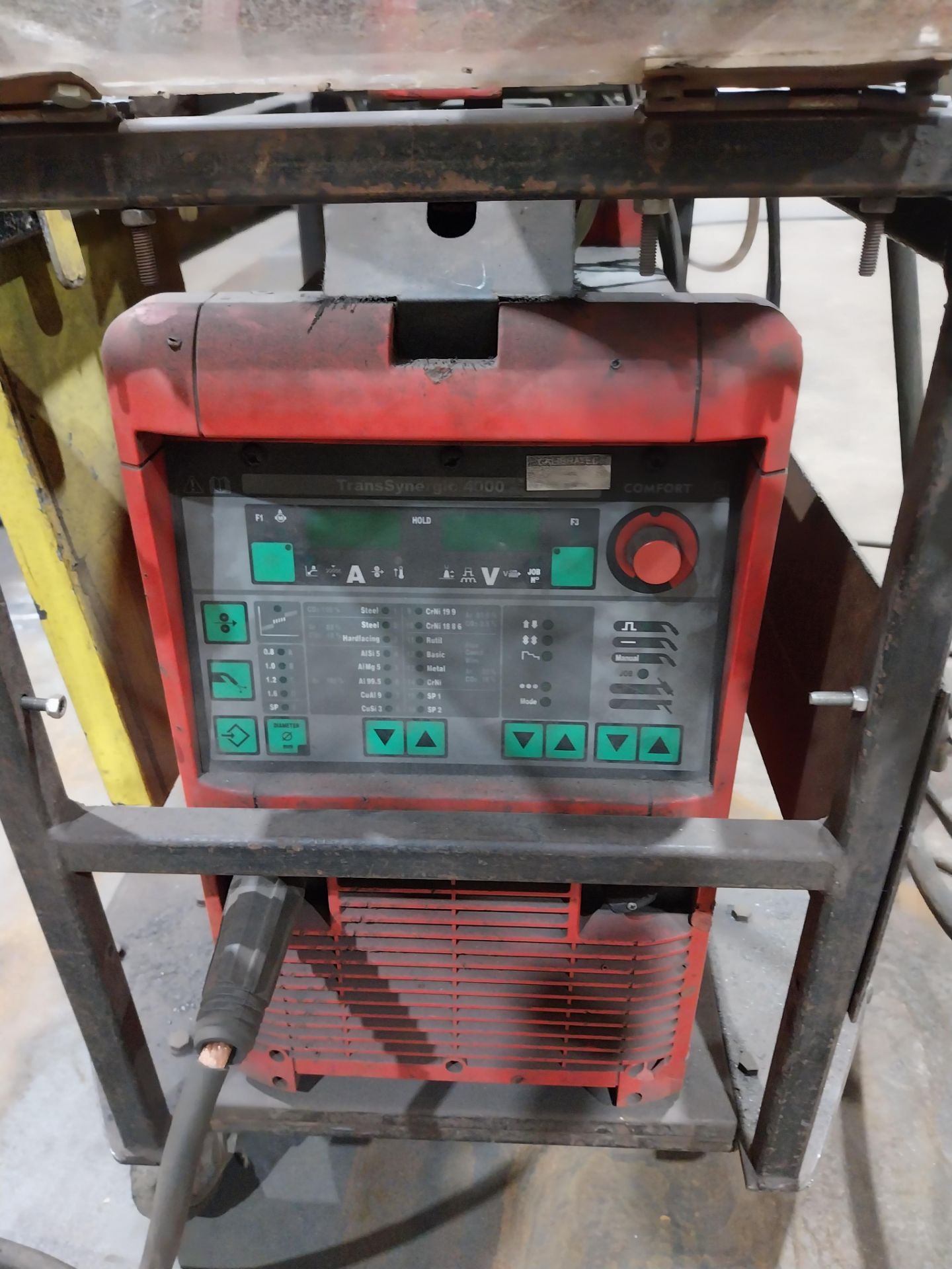 Fronius TransSynergic 4000 mig welder with VR4000 wire feed, torch and clamp (bottle not included) - Image 2 of 4
