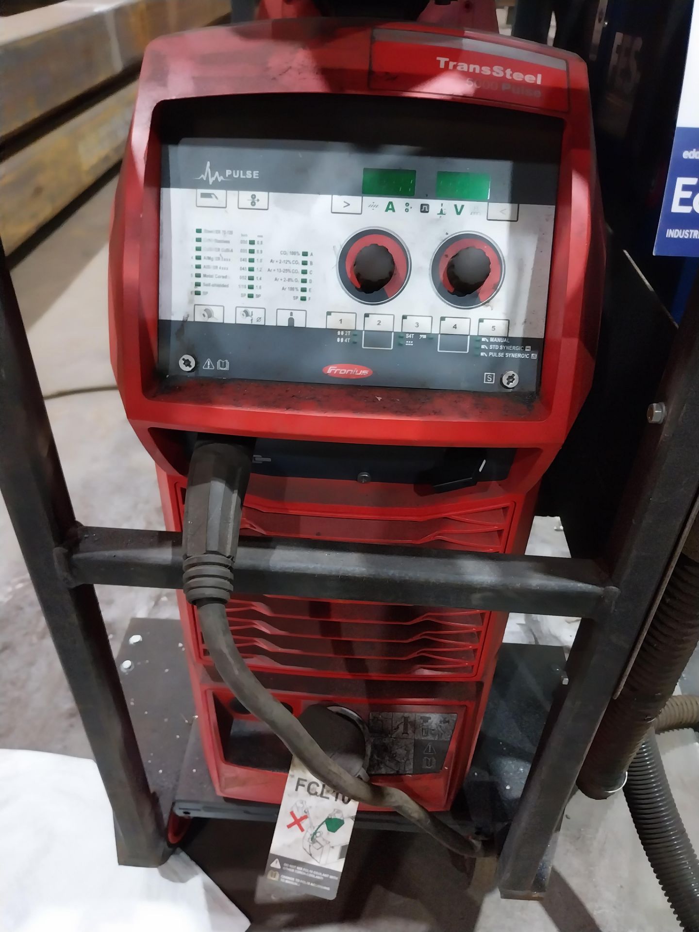 Fronius Transsteel 5000 Pulse mig welder with VR5000 wire feed, FES-200 W3 extractor, torch and - Image 3 of 8