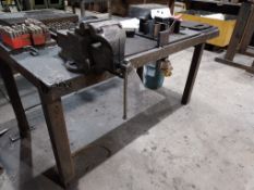 Steel workshop bench with Woden 190/8A vice (tooling not included)