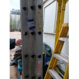 3 x 9 tread extendable aluminium stepladder