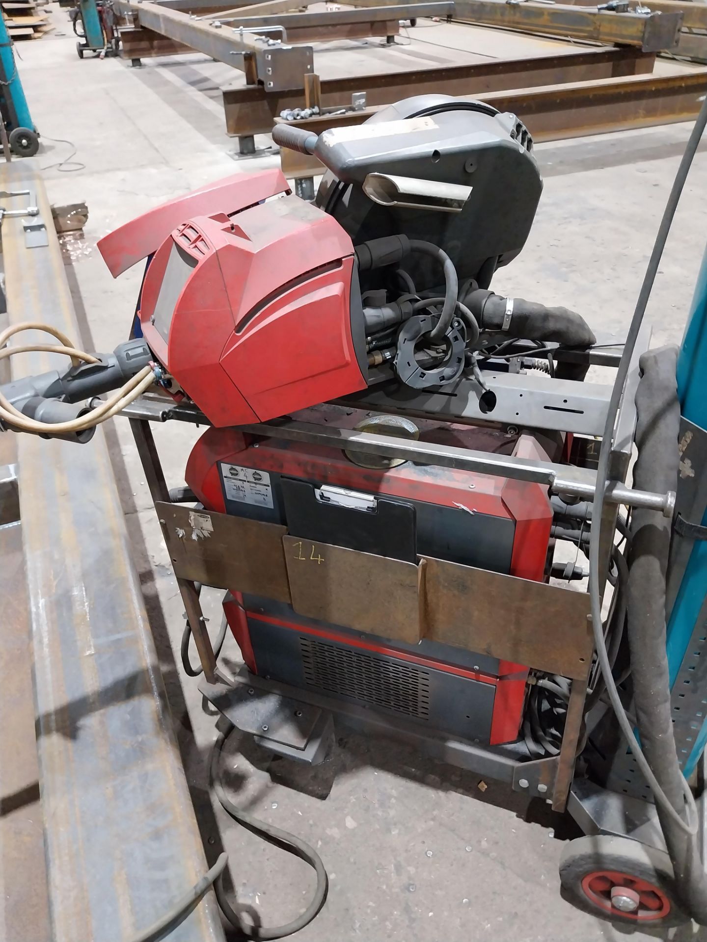 Fronius TPS400i mig welder with wire feed and Binzel FED-200 W3 extractor (bottle not included) - Image 10 of 10