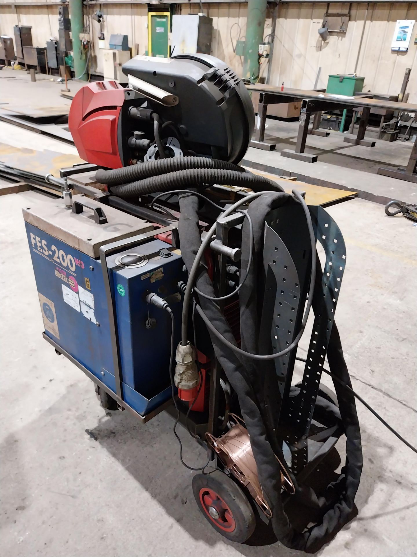 Fronius TPS 400i watercooled mig welder with WF25i wirefeed and Binzel FES-200 W3 extraction unit - Image 10 of 12