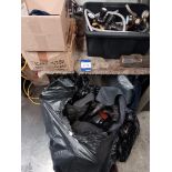 Quantity of cutting torches, regulators, nuts, bolts etc to lin bins, welding masks and air masks