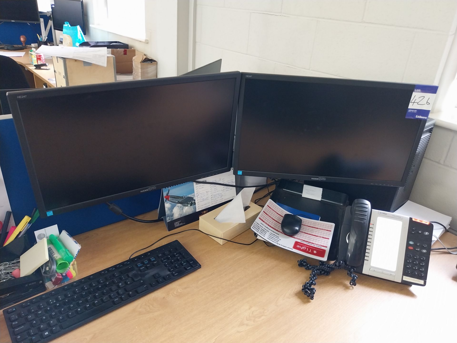 2 x Hannspree monitors