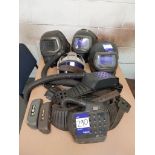 4 x 3m Adflo powered respirators, batteries and 4 masks