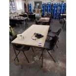 3 x Canteen tables with 12 chairs