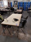 3 x Canteen tables with 12 chairs