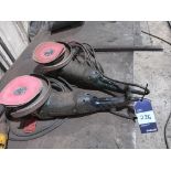 2 x Metabo 230mm angle grinders