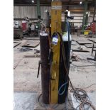 Double bottle stand SWL 200kg with ESAB cutting torch and regulators (bottles not included)