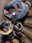 Quantity of large 35T, 12T, 25T, 8.5T shackles and 2 x 3 phase leads