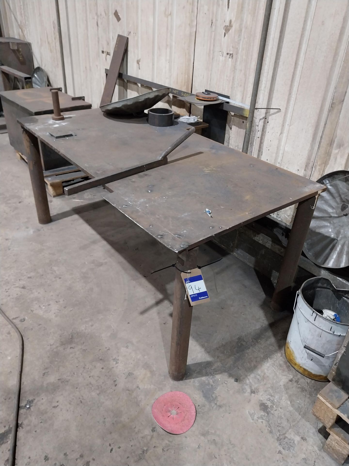 Inhouse fabricated steel workbench 1700mm (l) x 1040mm (d) x 750mm (h) - Image 2 of 2