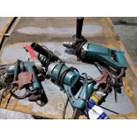 2 x Makita B419B drills and Makita 9031 belt sander