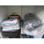 Shelf of protective covers for bikes and bags together with a MiRider pannier bag