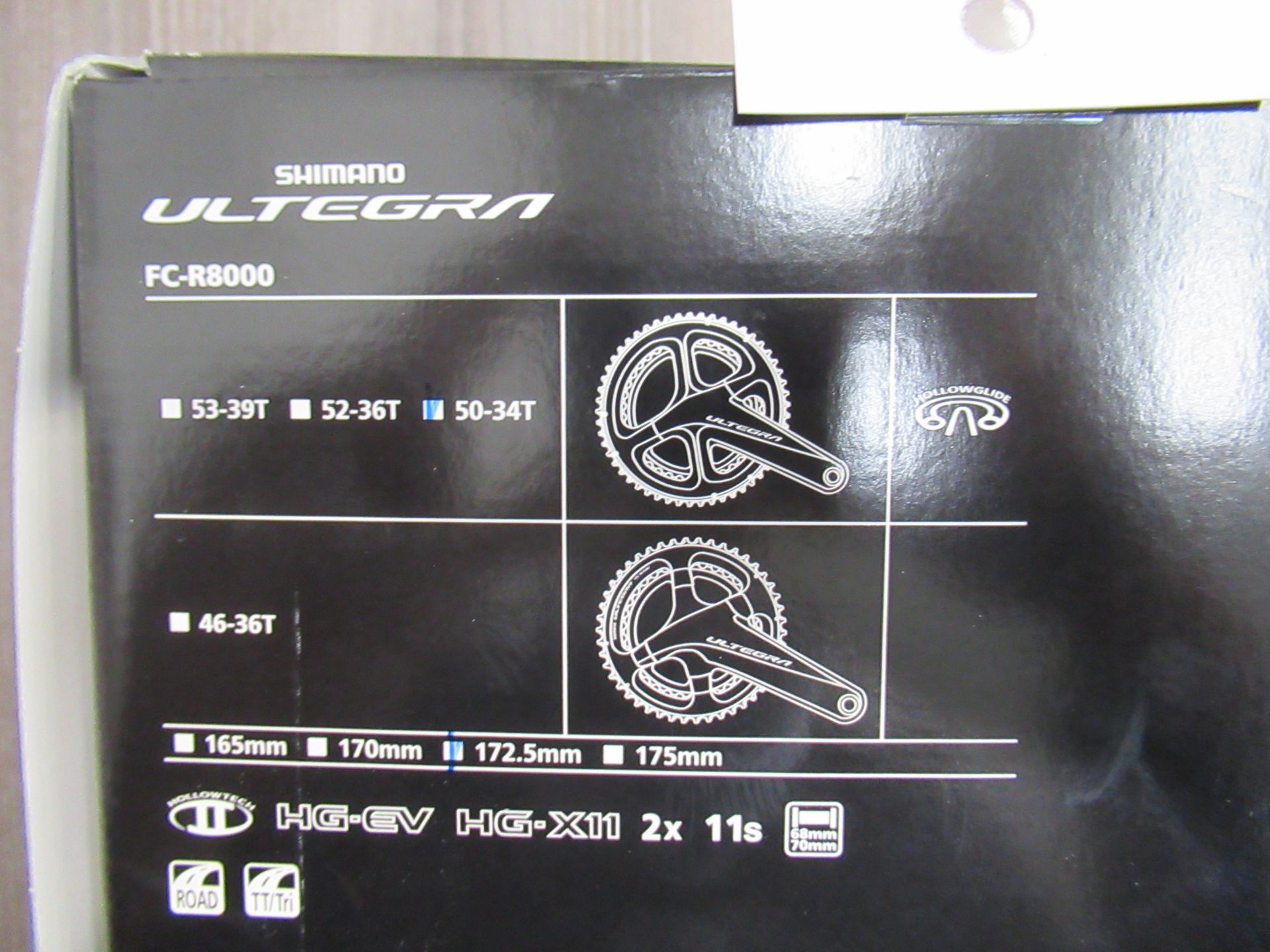 Shimano FC-R8000 Ultegra 11-SPD front chainwheel 50-34T 172.5mm (RRP£169.99) - Image 3 of 4