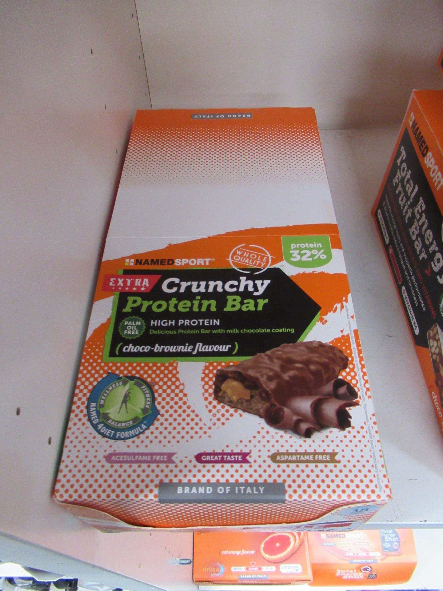 2 x shelves of NamedSport Total Energy supplements featuring energy bars, fruit bars, protein bars, - Image 2 of 5