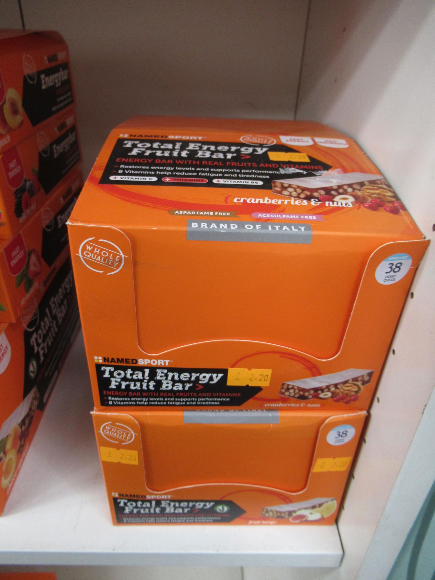 2 x shelves of NamedSport Total Energy supplements featuring energy bars, fruit bars, protein bars, - Image 4 of 5