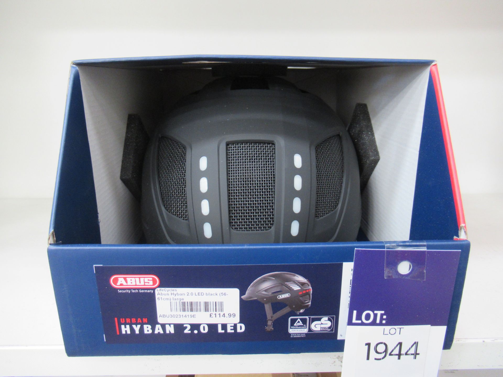 ABUS Hyban 2.0 LED black large sized helmet - boxed (RRP£114.99) - Image 2 of 3