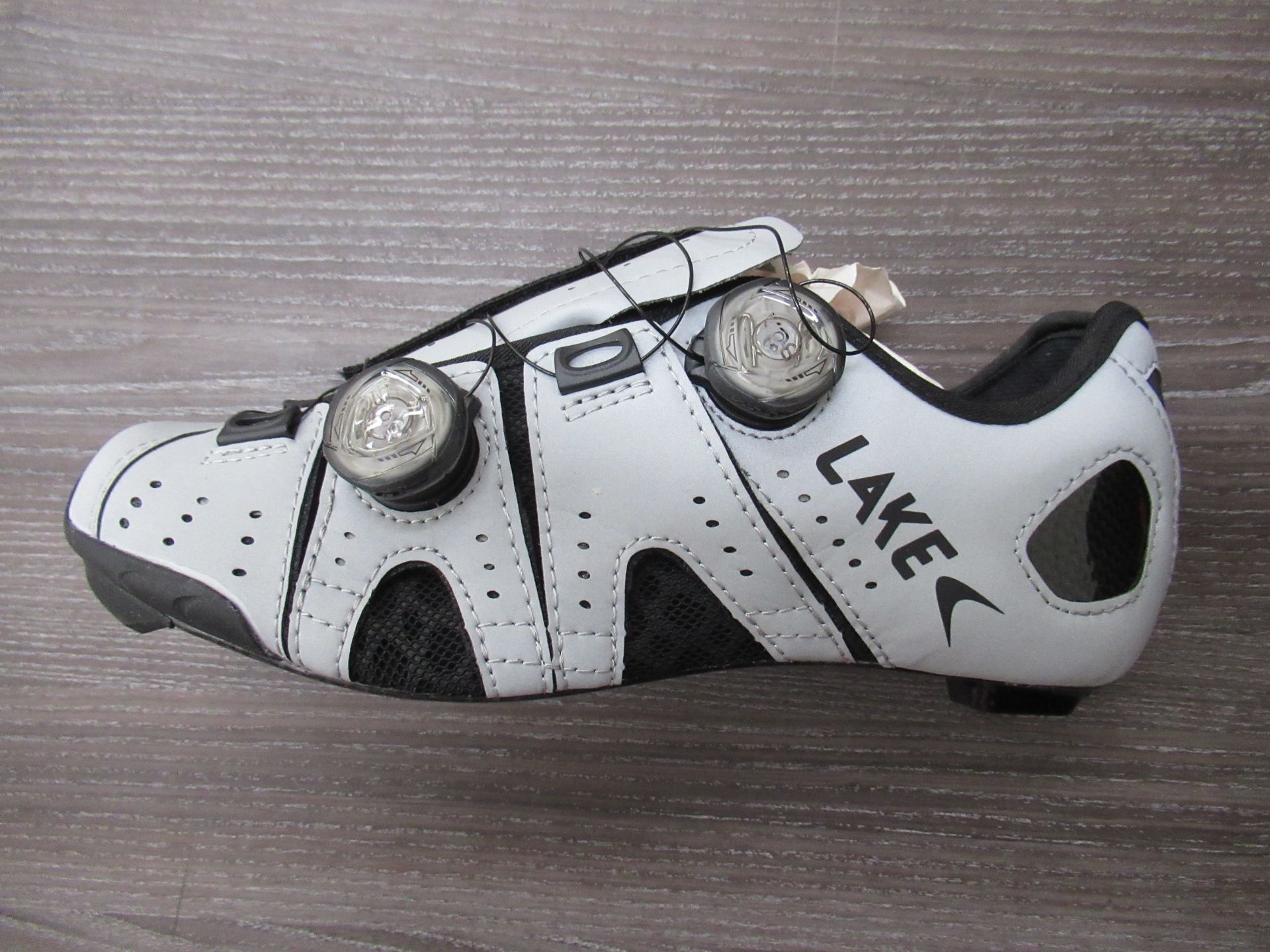 Pair of Lake CX241-X cycling shoes (reflective silver/grey) - boxed EU size 39.5 (RRP£295)