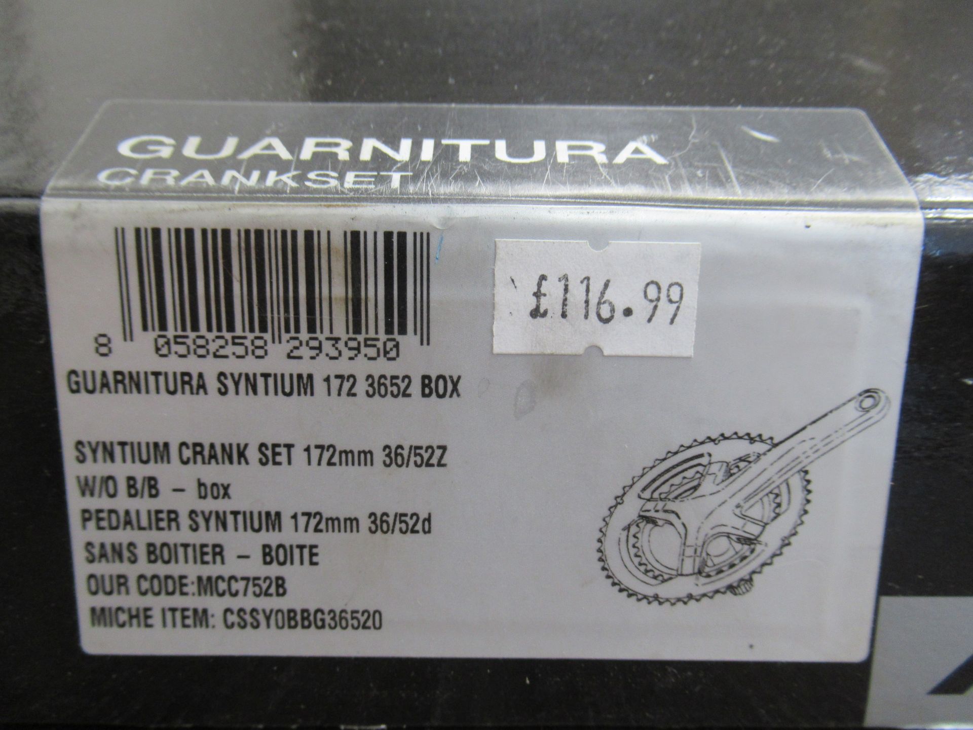 Miche Guarnitura Syntium 52/36 172mm crankset (RRP£116.99) - Image 3 of 3