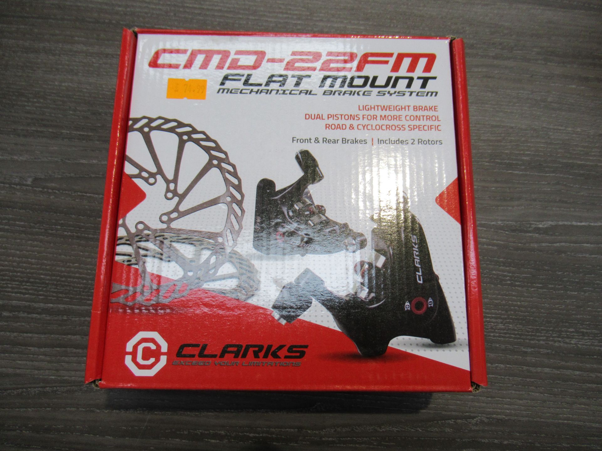 3 x Clarks CMD-22FM Flat Mount Mechanical Brake systems - 1 x missing rear set (RRP£54.99) 2 x compl - Image 4 of 4