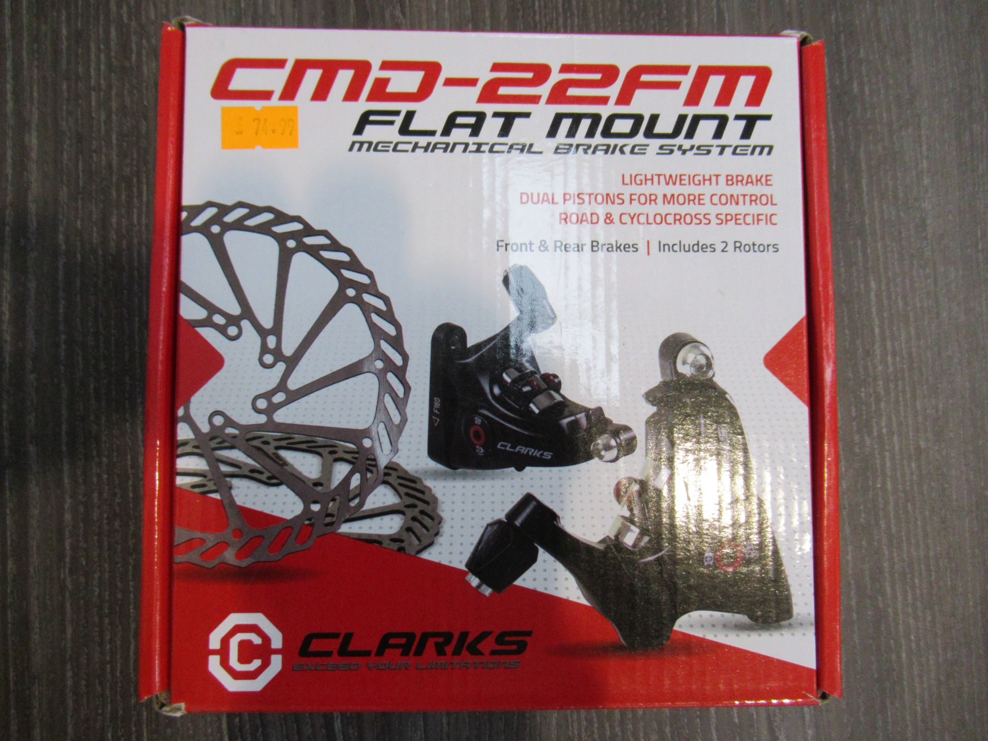 3 x Clarks CMD-22FM Flat Mount Mechanical Brake systems - 1 x missing rear set (RRP£54.99) 2 x compl - Image 3 of 4