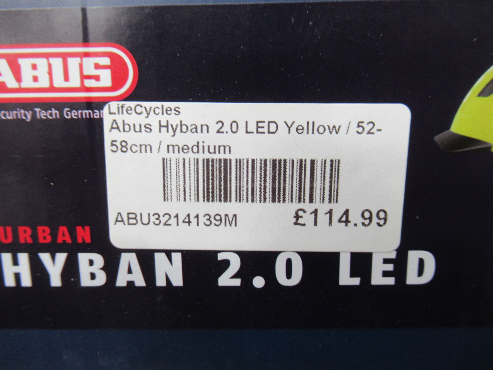 ABUS Hyban 2.0 LED yellow medium sized helmet - boxed (RRP£114.99) - Image 3 of 3