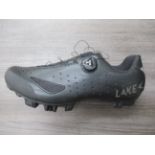 Pair of Lake MX177-X cycling shoes (black/black reflective) - boxed EU size 47 - (RRP£150)