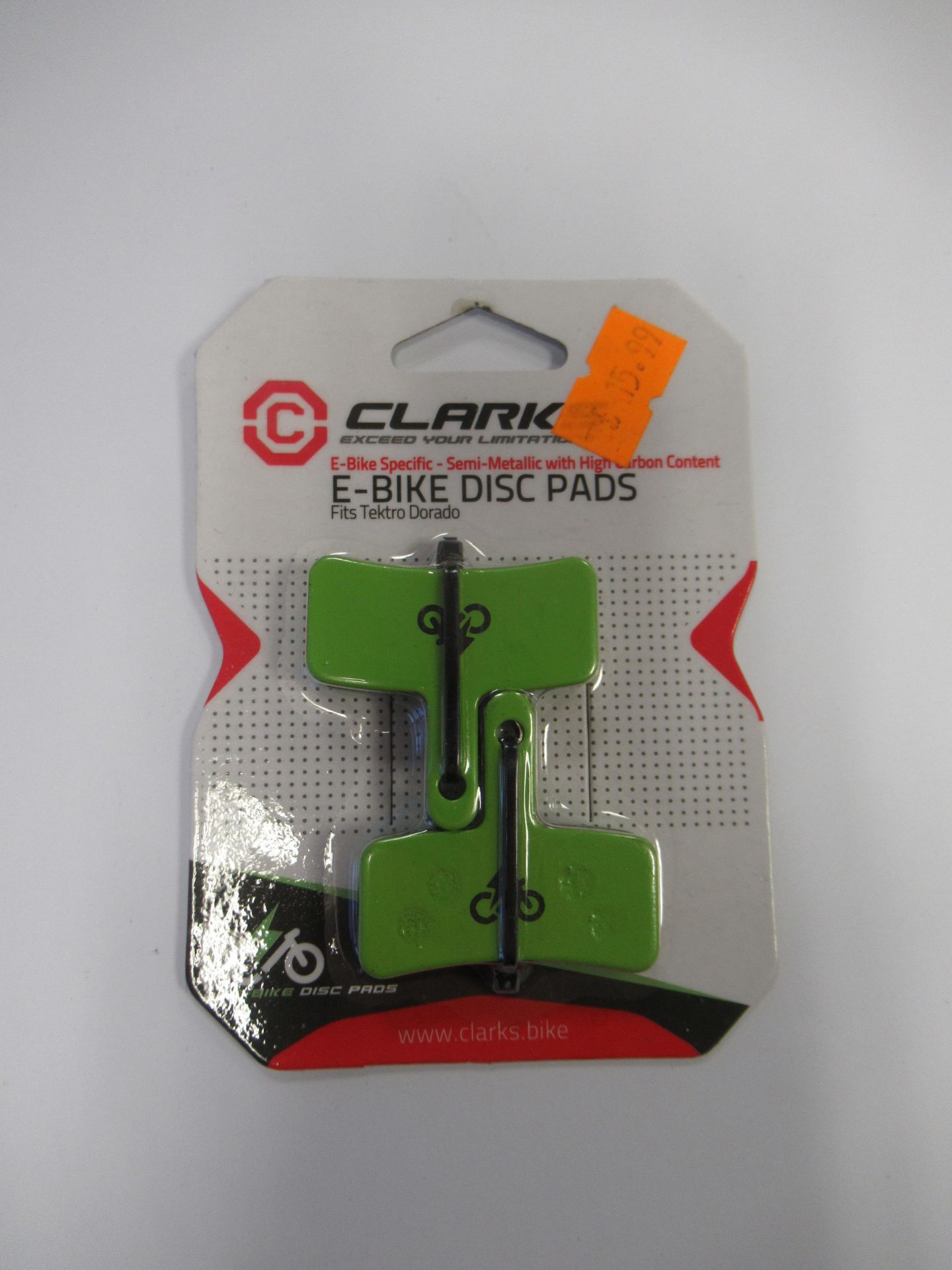Clarks Disc Pads to include 8x E-bike (fits Tektro Dorado) E-bike specific- Semi-Metallic with High - Image 2 of 11