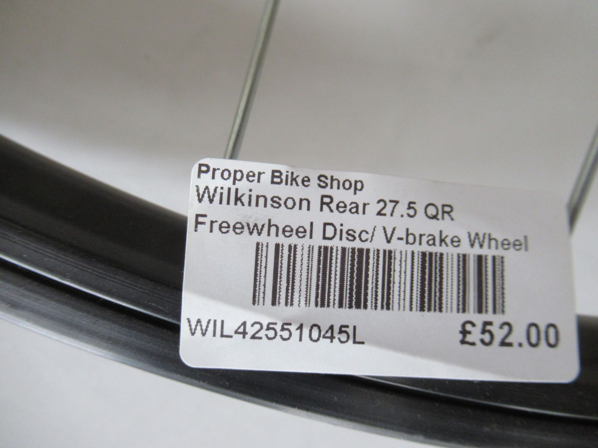 2 x Wilkinson 27.5 Q-R disc/V-Brake wheels (RRP£52 each) - Image 2 of 5