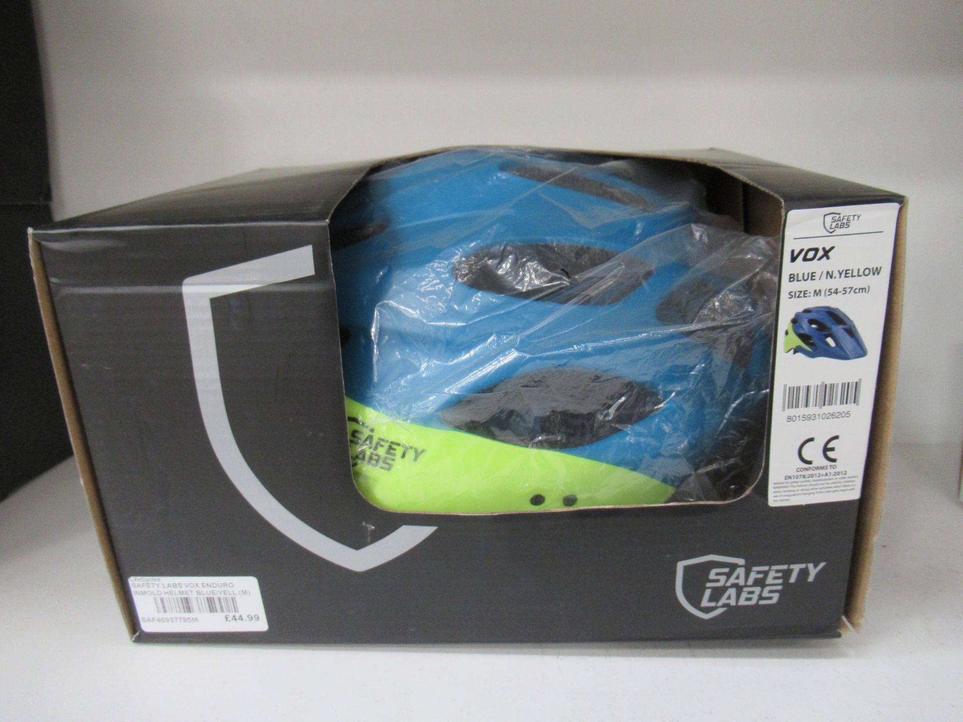 7 x cycling helmets - 3 x unboxed and 4 x Safety Labs VOX helmets: 3 x Blue/Neon Yellow (2 x medium; - Bild 6 aus 8