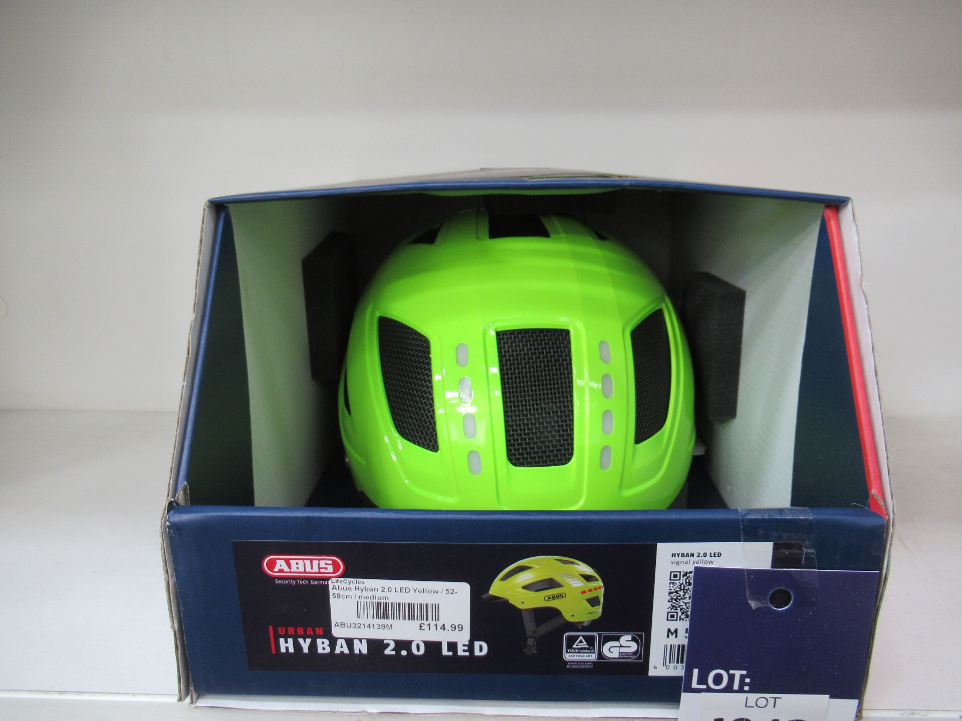 ABUS Hyban 2.0 LED yellow medium sized helmet - boxed (RRP£114.99) - Image 2 of 3
