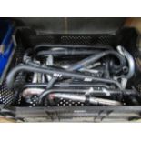 Box of used handlebars