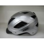 ABUS Hyban 2.0 LED silver X-large sized helmet - boxed (RRP£114.99)