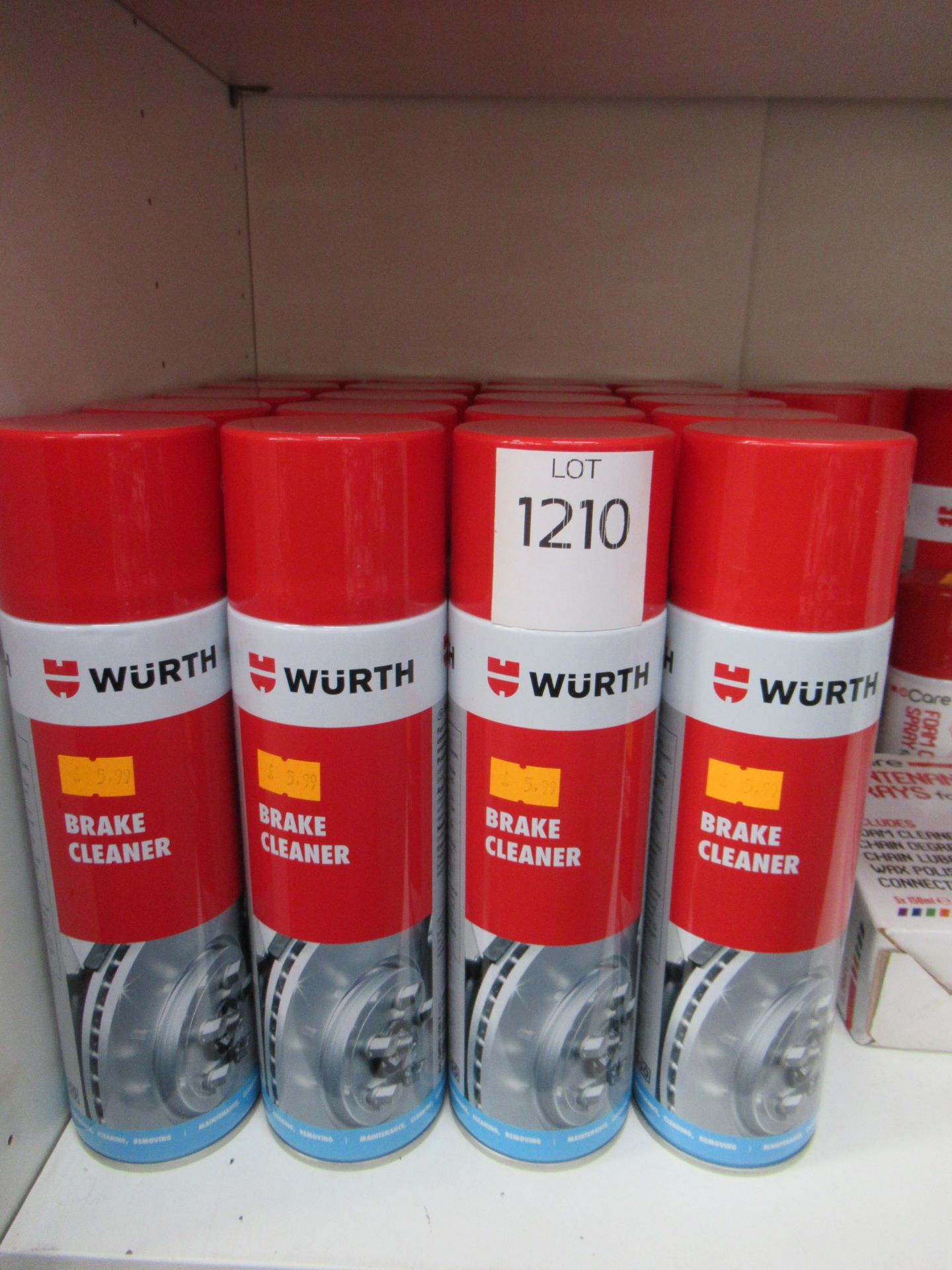 Shelf of Würth and eCare products to include 25 x bottles of Brake Cleaner (RRP£5.99 each) and eCare - Image 2 of 4