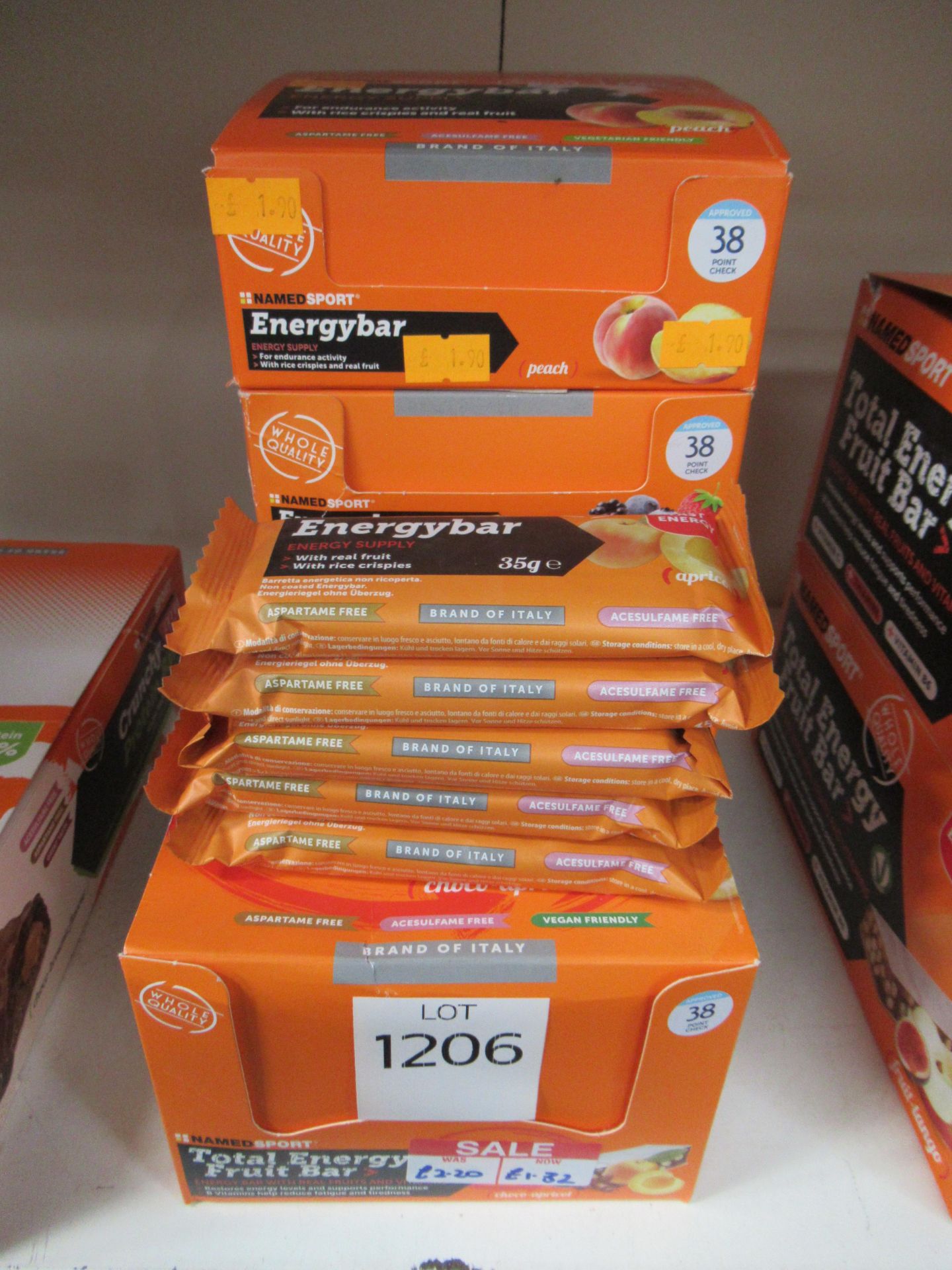2 x shelves of NamedSport Total Energy supplements featuring energy bars, fruit bars, protein bars, - Image 3 of 5