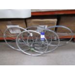 4 x assorted 700c bicycle wheels and 1 x 27" bicycle wheel