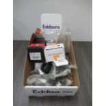 Box of various cycling headsets and freehubs from FSA, Diacompe, Acros etc (total approx RRP£250+)