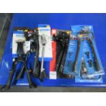 Assorted bicycle stands, a screw on rear carrier and 2 x CarbOne mini-pumps (total approx RRP£175)