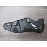 Pair of Lake CX241-X cycling shoes (black/silver) - boxed EU size 45.5 (RRP£295)
