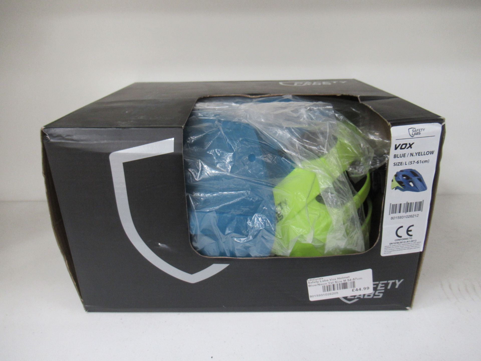7 x cycling helmets - 3 x unboxed and 4 x Safety Labs VOX helmets: 3 x Blue/Neon Yellow (2 x medium; - Bild 8 aus 8