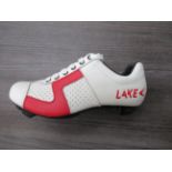 Pair of Lake CX1 cycling shoes (white/red) - boxed EU size 38 (RRP£110)