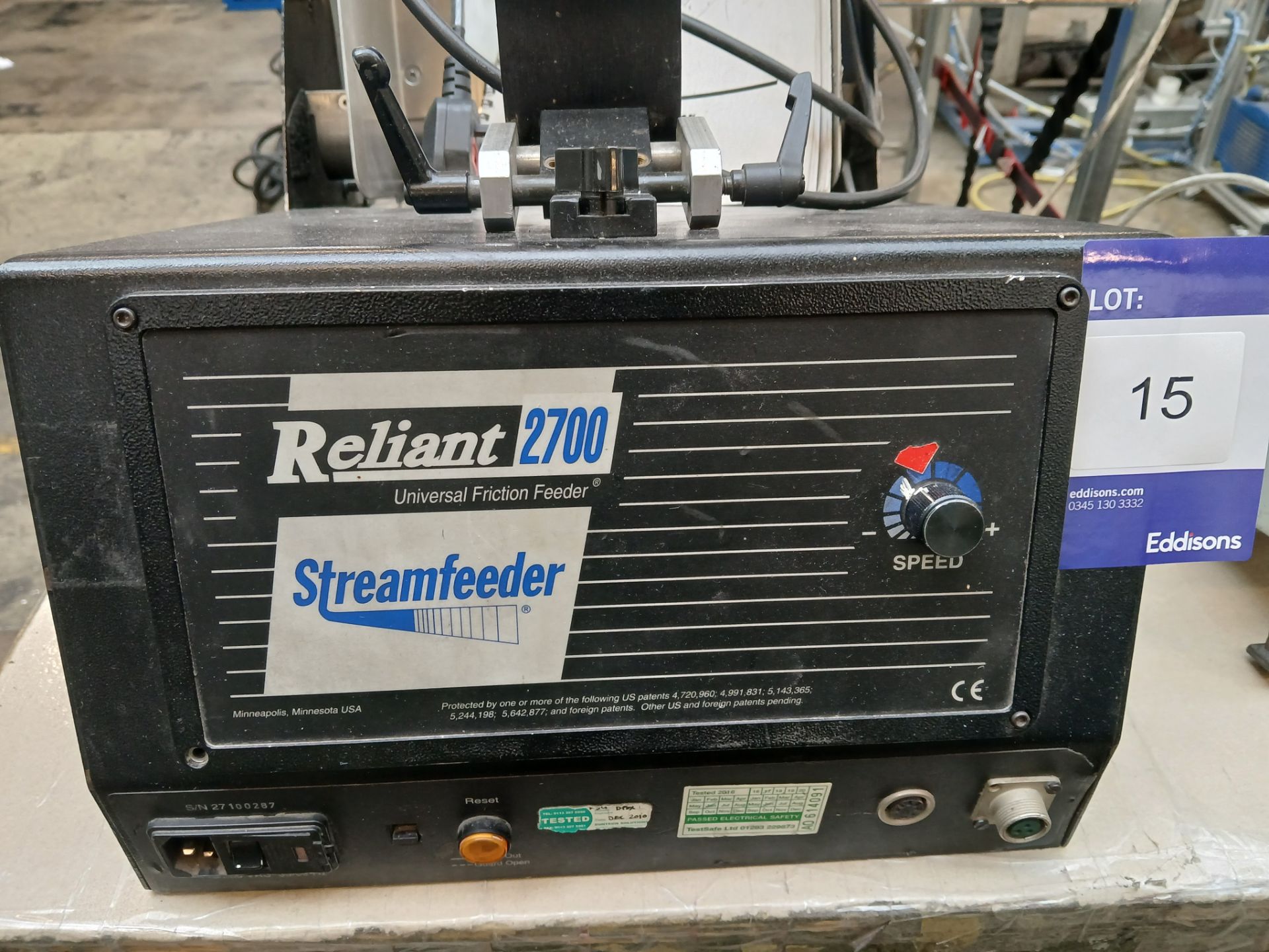 Reliant 2700 universal friction feeder, 240V - Image 2 of 3
