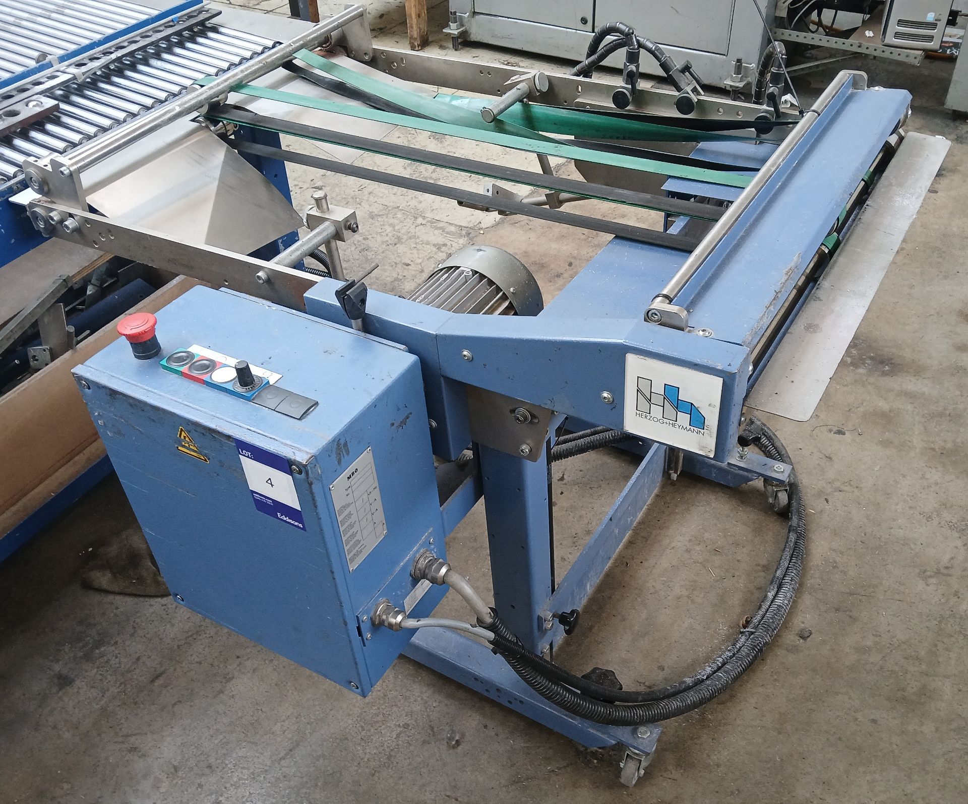 Herzog + Heymann Type 855-1000-52 turning station, 560mm wide (internal) x 1100mm length, manually