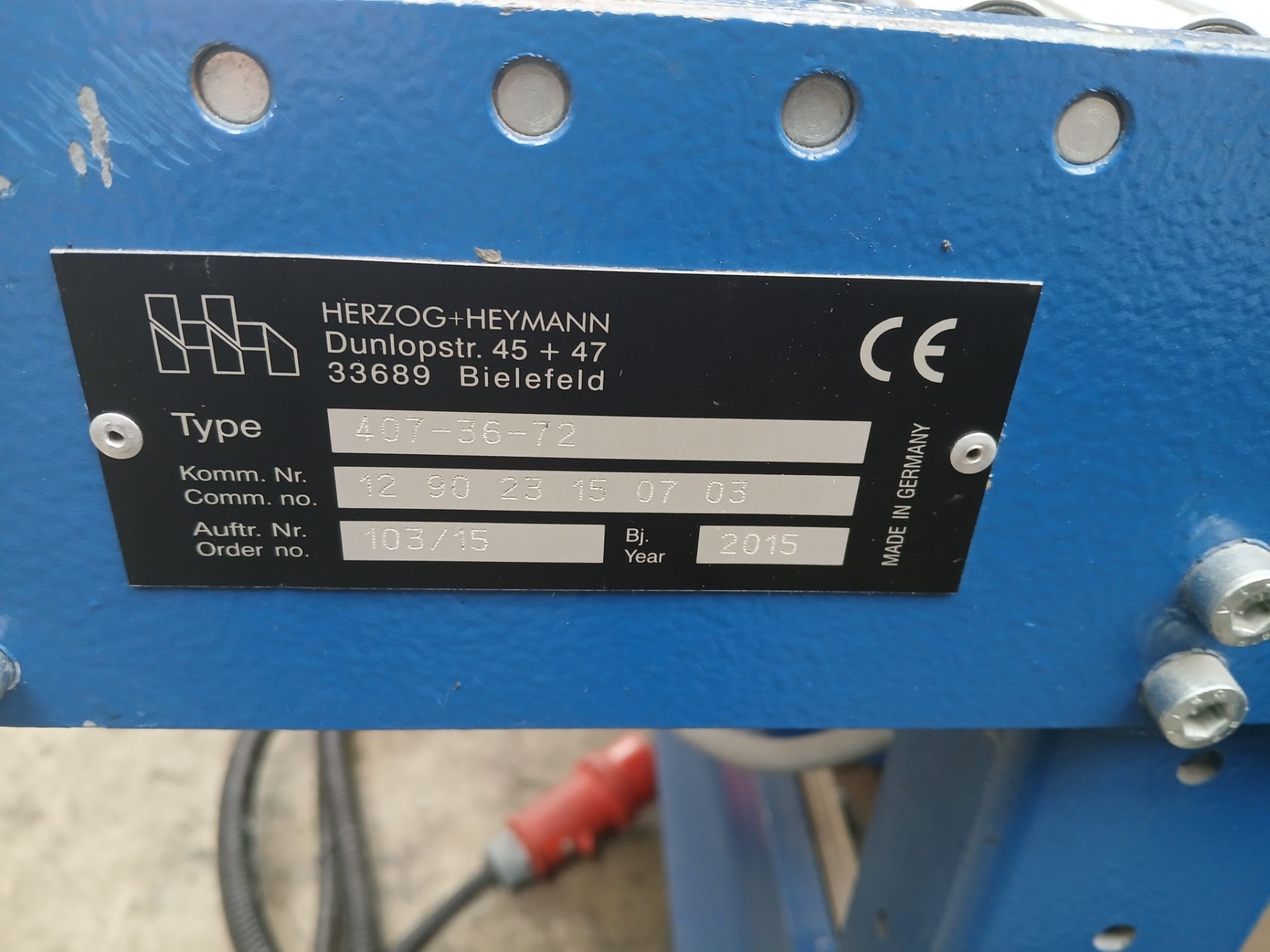 Herzog + Heymann Type 407-36-72 angled roller corner conveyor table, 720mm wide (internal) x - Image 5 of 6