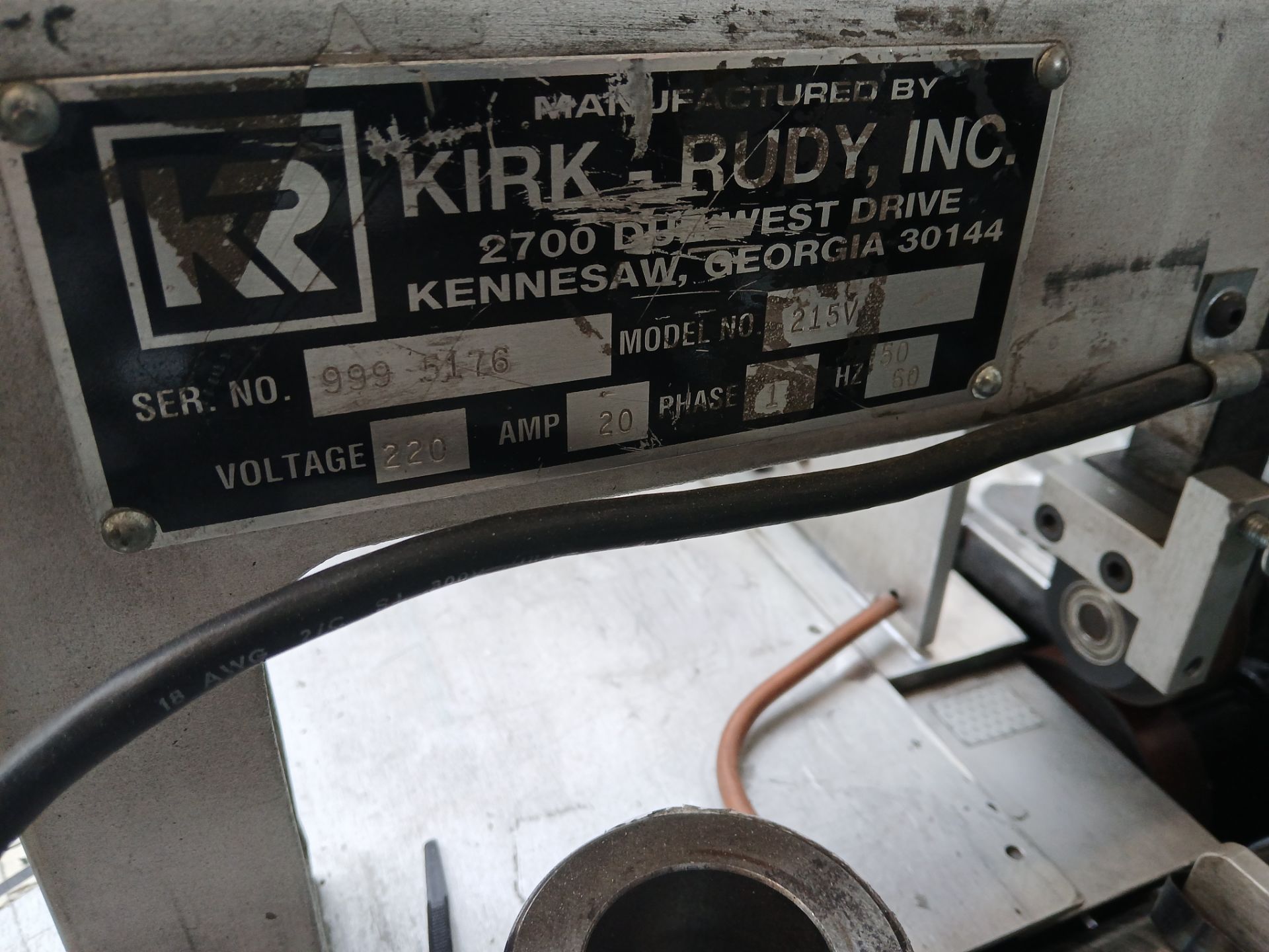 Kirk-Rudy 215V throughfeed jetmail system, Serial Number 9995176 with Dell Dimension 9150 PC control - Image 4 of 9